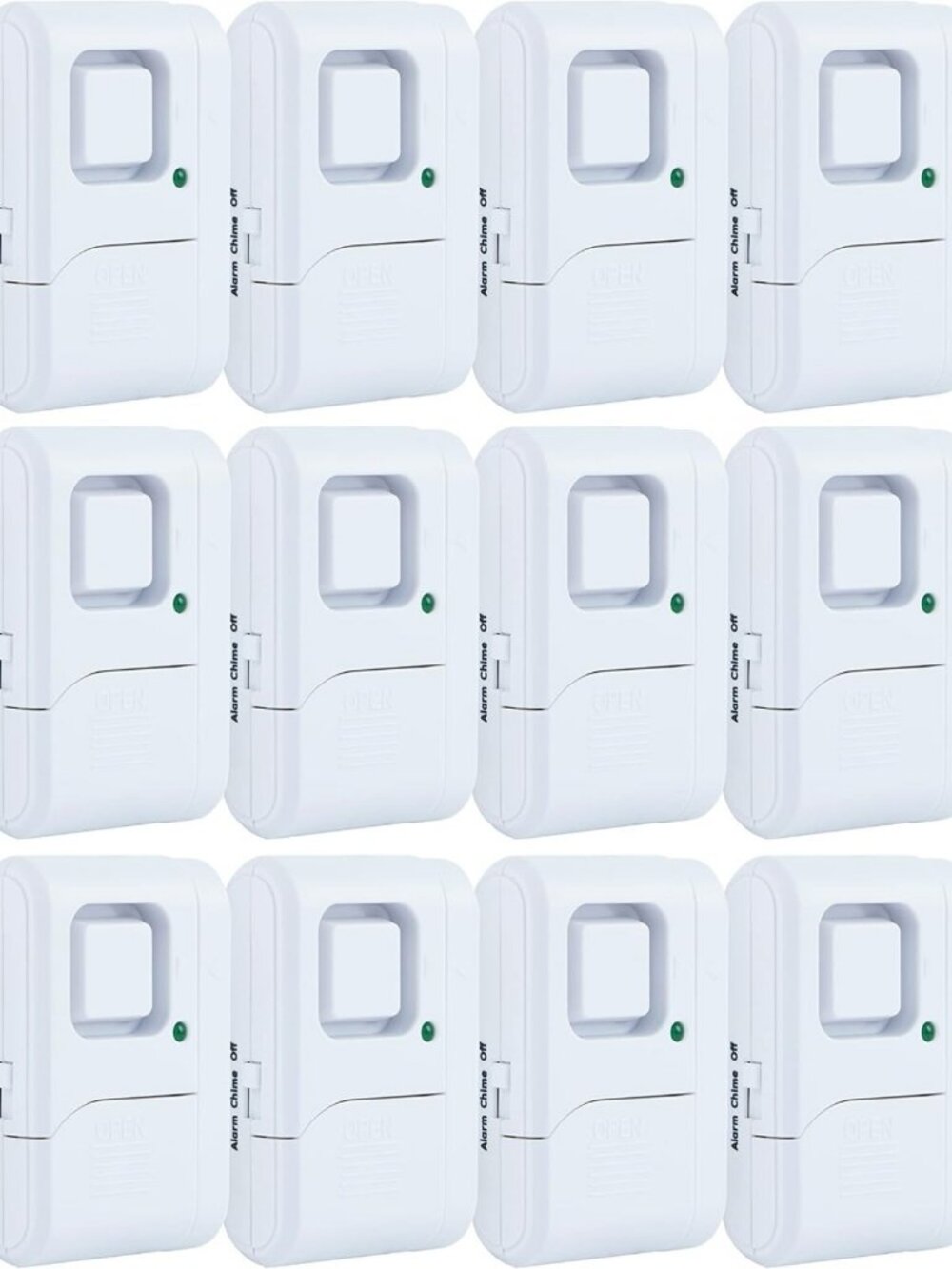 12 Pack Wireless Window & Door Alarms - Personal Security System with Chime